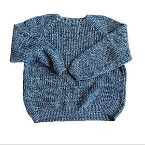 Vintage thick chunky marled sweater oversized cotton L
